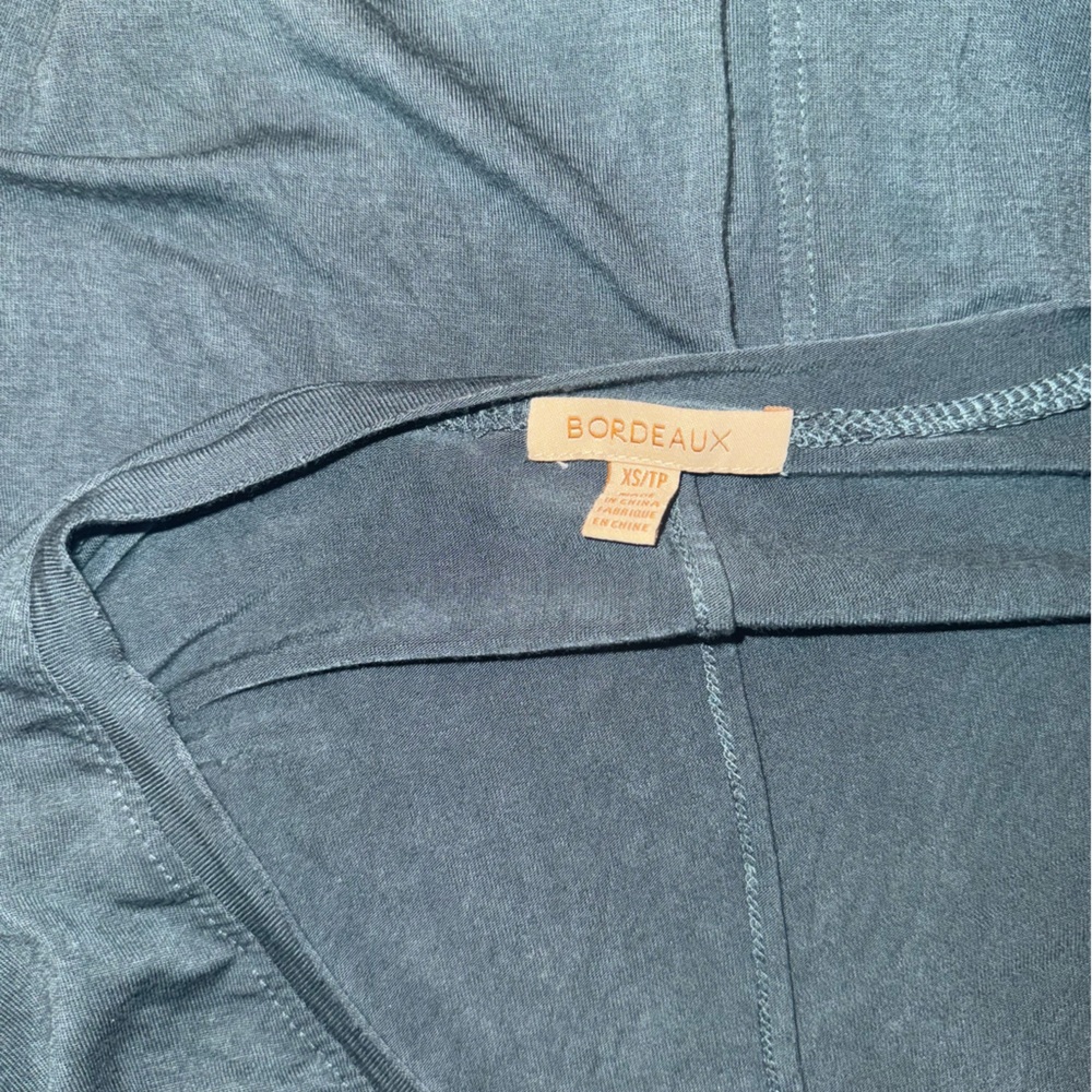 Bordeaux Slate Blue V-Neck Tee - Picture 4 of 4